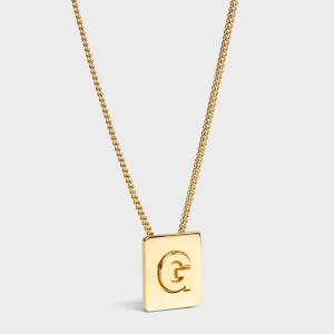 Celine Alphabet G In Brass With Gold Finish Kettingen Goud | CL-592270