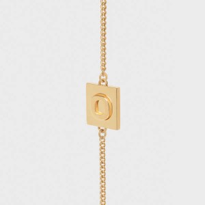 Celine Alphabet O In Brass With Gold Finish Armbanden Goud | CL-592233