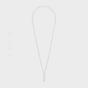 Celine Arrow In Brass With Rhodium Finish And Crystals Kettingen Zilver | CL-591667