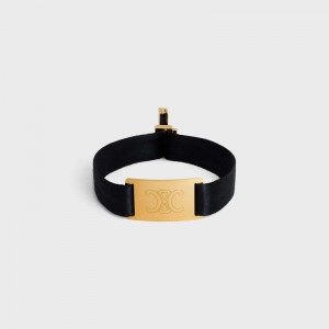 Celine At The Wiltern In Brass With Gold Finish And Polyester Armbanden Goud Zwart | CL-591650