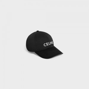 Celine Baseball In Drill Katoenen Pet Zwart | CL-592362