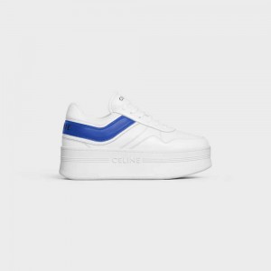 Celine Block Sneakers With Wedge In Calfskin Sneakers Wit Blauw | CL-592548
