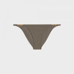 Celine Bottom In Matte Jersey Badpak Olijfgroen | CL-592768