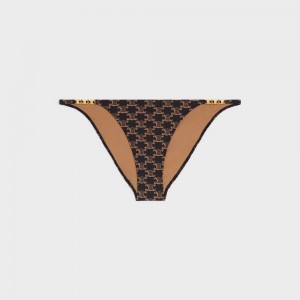 Celine Bottom In Matte Monogram Jersey Badpak Bruin | CL-592767