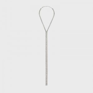 Celine Boy Doll Tie In Brass With Old Rhodium Finish And Strass Kettingen Zwart | CL-591670