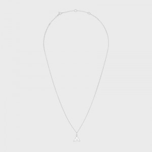 Celine Boy Doll Triangle In Brass With Rhodium Finish And Strass Kettingen Zilver | CL-591663