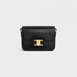 Celine Classique Bag In Lizard Triomphe Zwart | CL-593189