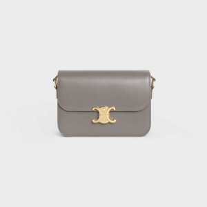 Celine Classique Bag In Shiny Calfskin Triomphe Grijs | CL-593186