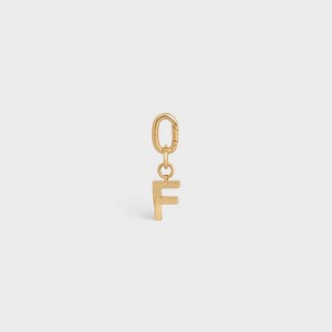 Celine F Charm In Brass Kleine Lederwaren Goud | CL-592927