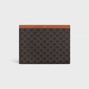Celine Ipad Pro Sleeve In Triomphe Canvas And Calfskin Zak Bruin | CL-591784