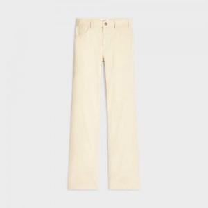 Celine Jane Flared Jeans In Corduroy Broek Lichtturkoois | CL-592721