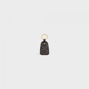 Celine Key Holder In Triomphe Canvas And Calfskin Zak Zwart | CL-592893