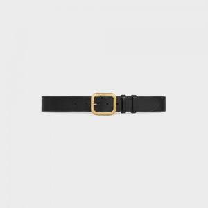 Celine Large Abbey In Vintage Calfskin Riemen Zwart | CL-592444