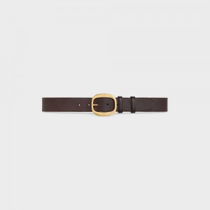 Celine Large O In Vintage Calfskin Riemen Donkerbruin | CL-592443