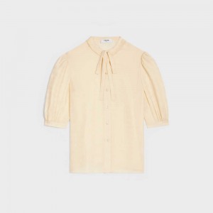 Celine LavallièRe Blouse In Silk Overhemd Abrikoos | CL-592820