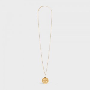 Celine Les Etuis Parfums Triomphe Keramiek In Brass With Gold Finish Kettingen Goud | CL-592259