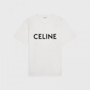 Celine Loose In Katoenen Jersey T-shirt Zwart | CL-592139
