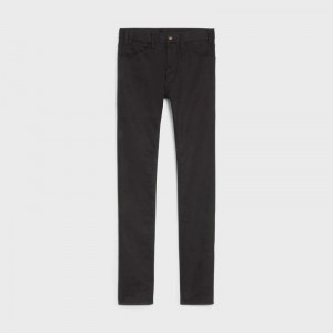 Celine Mager Jeans In Vintage Pure Black Denim Broek Zwart | CL-592054