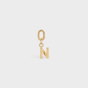 Celine N Charm In Brass Kleine Lederwaren Goud | CL-592933