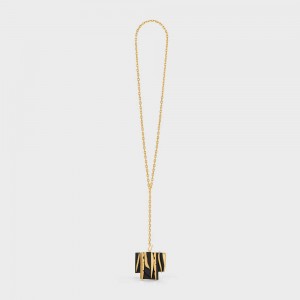 Celine Nevelson Project Vermeil And Oak Wood Kettingen Goud Zwart | CL-592292