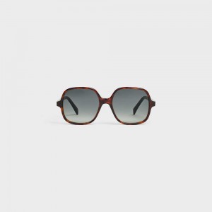 Celine Oversized S244 In Acetate Zonnebril Rood | CL-592435