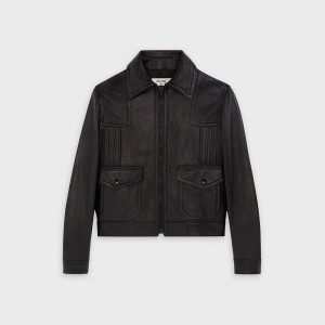 Celine Paul Blouson In Leather Zwart | CL-591920