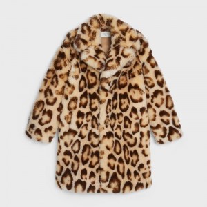 Celine Peain Leopard-print Cashmere Jassen Leopard | CL-591981