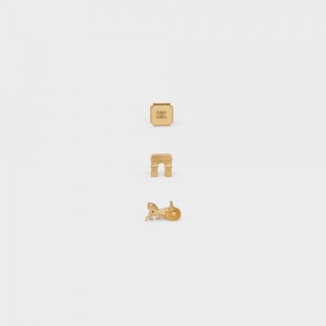 Celine Separables Heritage Set Of 3 Studs In Brass With Gold Finish Oorbellen Goud | CL-592313