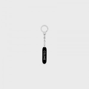 Celine Skateboard Charm In Brass And Enamel Lifestyle Zwart Wit | CL-591685