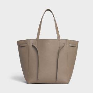 Celine Small Phantom In Soft Grained Calfskin Cabas Grijs Bruin | CL-593093