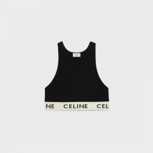 Celine Sports Bra In Atletische Knit Sweatshirts Zwart Room | CL-592808