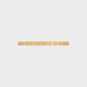 Celine Square Chain In Brass Riemen Goud | CL-592449