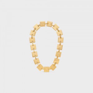 Celine Square In Brass With Gold Finish Kettingen Goud | CL-592252