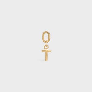 Celine T Charm In Brass Kleine Lederwaren Goud | CL-592939
