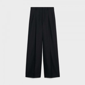 Celine Taillat In Wol Gabardine And Mohair Broek Zwart | CL-592739