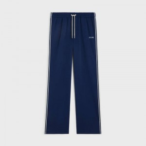 Celine Tracksuit In Double Face Jersey Broek Donkerblauw Wit | CL-592037