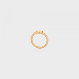 Celine Triomphe Asymmetric In Brass With Gold Finish Ringen Goud | CL-592182
