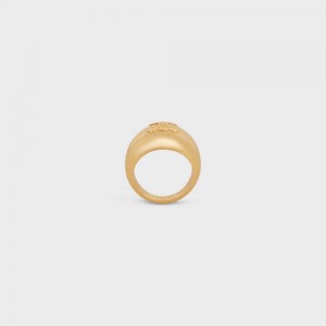 Celine Triomphe Bold In Brass With Gold Finish Ringen Goud | CL-592190