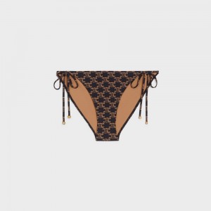 Celine Triomphe Bottom In Matte Jersey Badpak Bruin | CL-592766