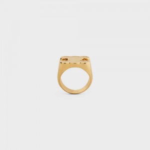 Celine Triomphe ChevalièRe In Brass With Gold Finish Ringen Goud | CL-592189
