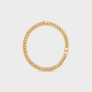 Celine Triomphe Gourmette In Brass With Gold Finish Kettingen Goud | CL-592255