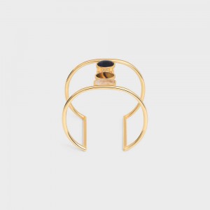 Celine Triomphe Indie Cuff In Brass With Gold Finish Armbanden Goud | CL-592197
