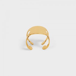 Celine Triomphe Shadow Cuff In Brass With Gold Finish Armbanden Goud | CL-592225