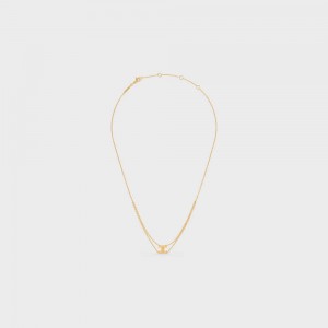 Celine Triomphe Suspended In Brass With Gold Finish Kettingen Goud | CL-592247