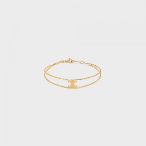 Celine Triomphe Suspended In Brass With Gold Finish Armbanden Goud | CL-592208