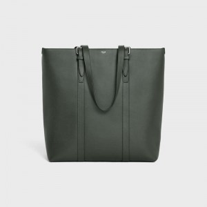 Celine With Gesp In Smooth Calfskin Cabas Donker | CL-591834