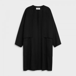 Celine With Pure Collar In Double Face Cashmere Jassen Zwart | CL-592622